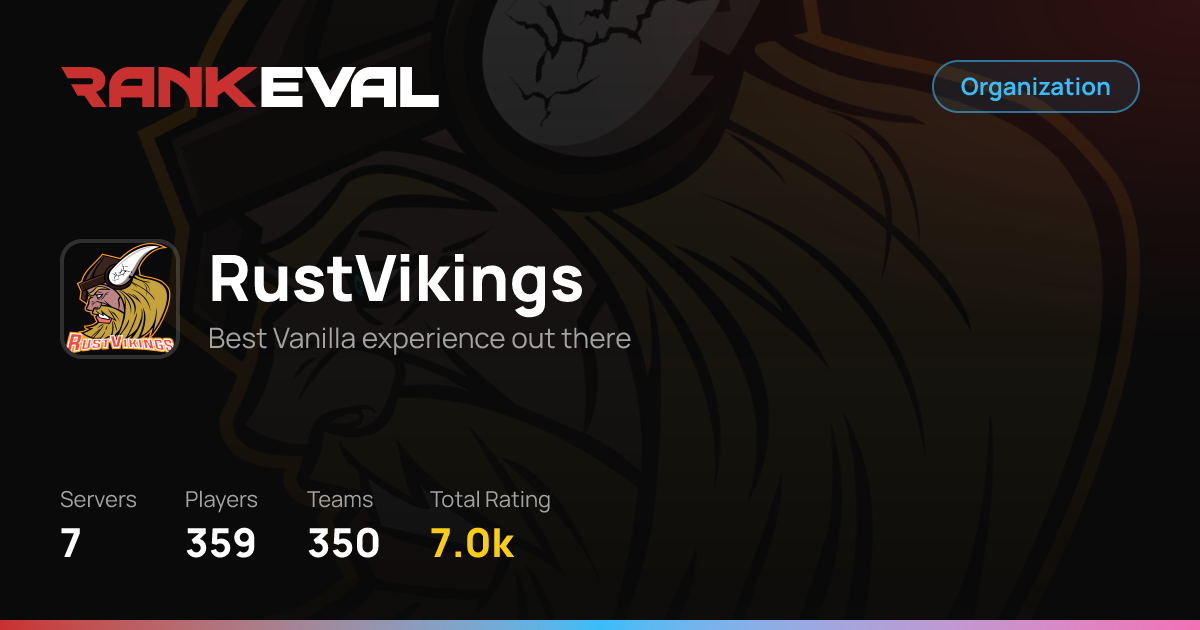 RustVikings | Rust Server Stats & Leaderboards