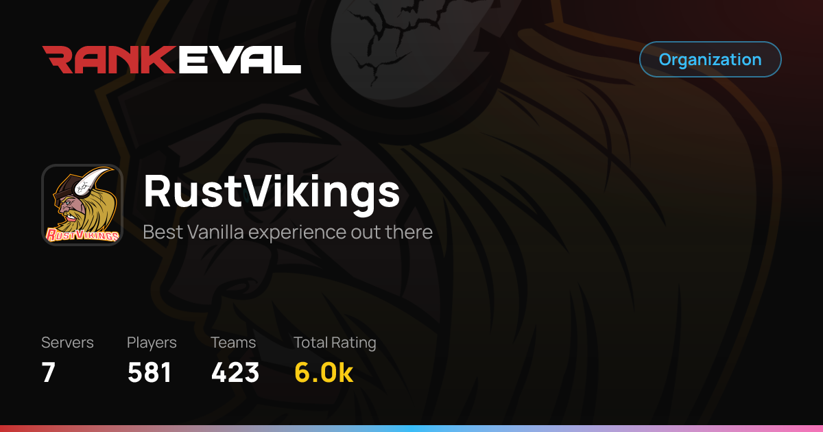 RustVikings | Rust Server Stats & Leaderboards
