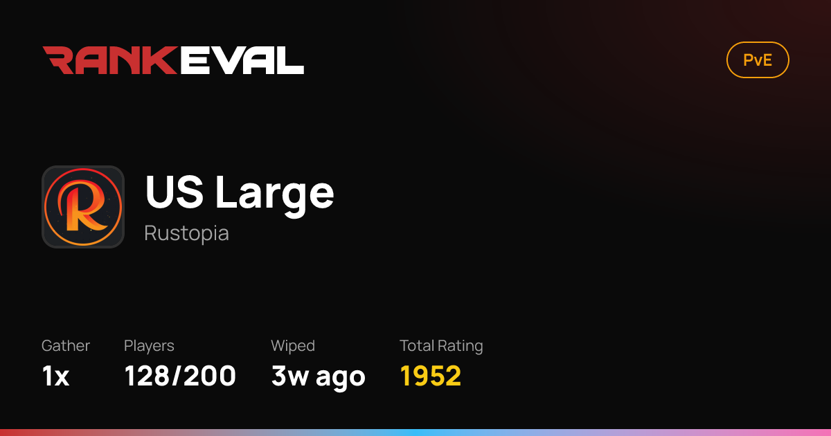US Large – Server Leaderboards | Rustopia