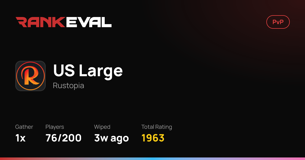 US Large – Server Leaderboards | Rustopia